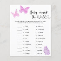 Butterflies - Baby around the world game
