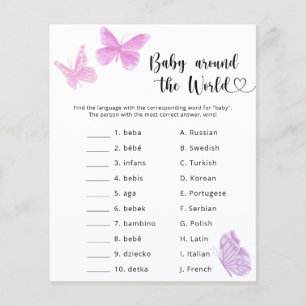 Butterflies - Baby around the world game