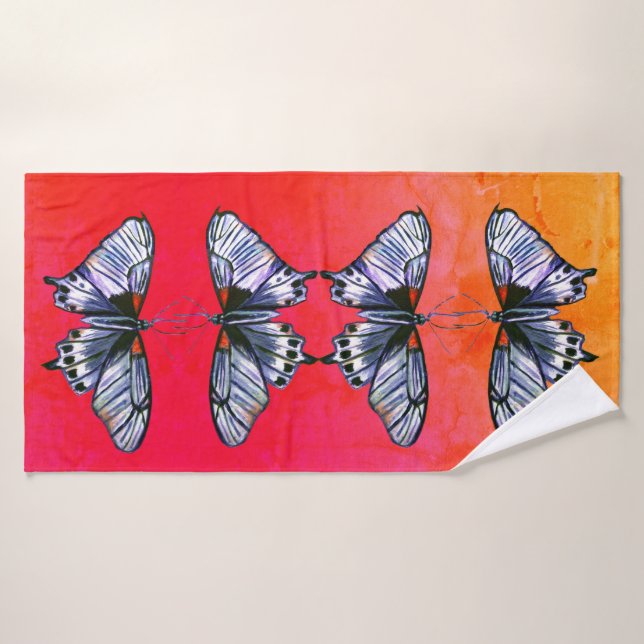 Butterflies Bath Towel Set (Bath Towel)