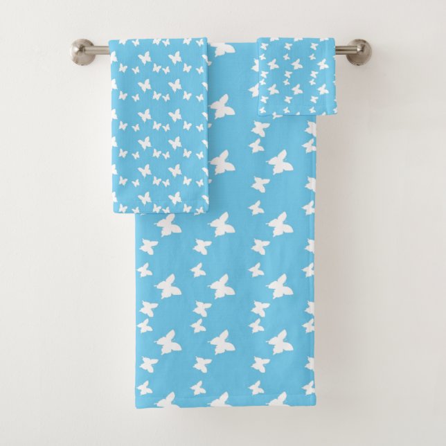 Butterflies Bath Towel Set (Insitu)