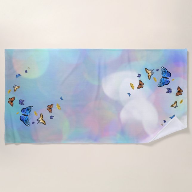 Butterflies Beach Towel (Front)