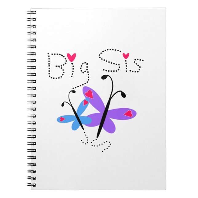 Butterflies Big Sis Gifts Notebook (Front)