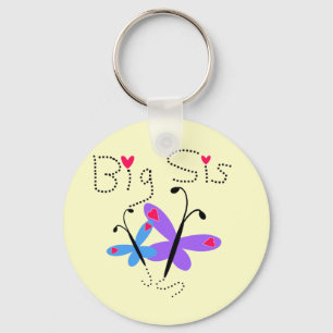 Butterflies Big Sister Tshirts and Gifts Key Ring