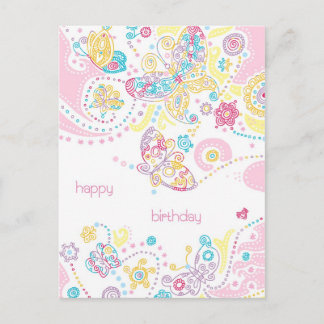 Butterflies Birthday Postcard