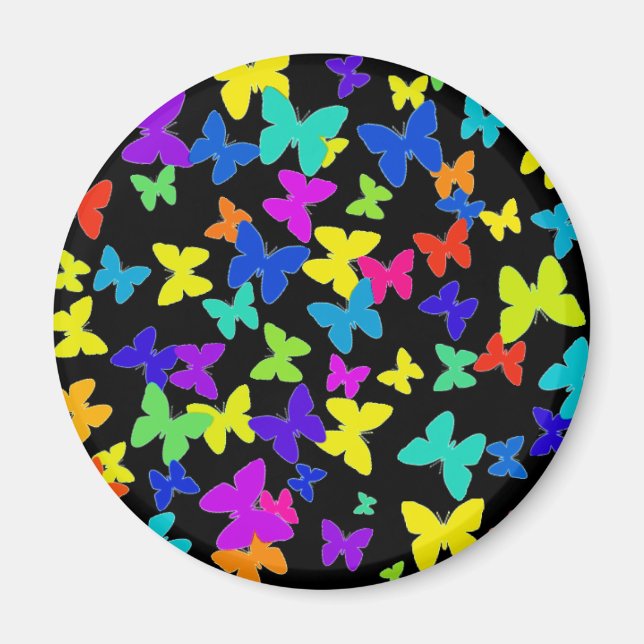 Butterflies Black Magnet (Front)