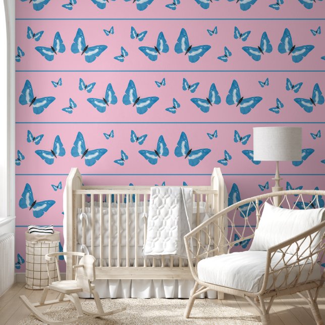 Butterflies Blue Wallpaper (Kids)