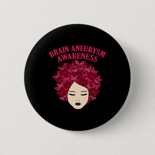 Butterflies Brain Aneurysm Awareness Month Support 6 Cm Round Badge