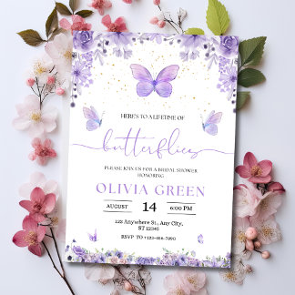 Butterflies Bridal Shower Invitation Bridal Brunch