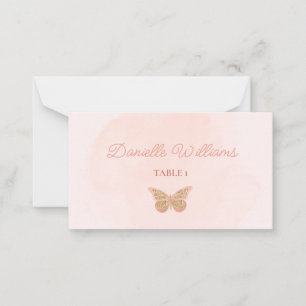 Butterflies Bridal Shower Name Card