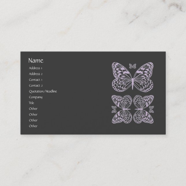 Butterflies Business Card (Front)