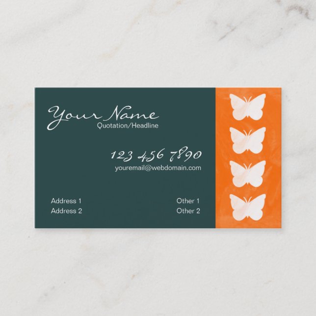 Butterflies Business Card - V2 (Front)