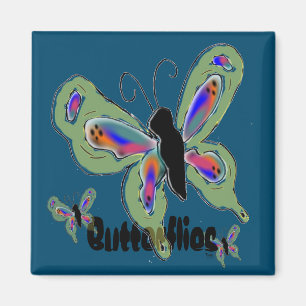 Butterflies Butterfly Abstract Magnet