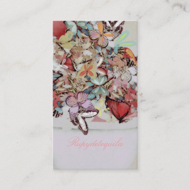 Butterflies Butterfly Victorian Business Card (Front)