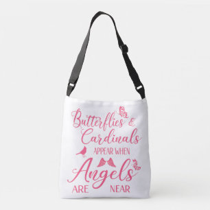 Butterflies & Cardinals Appear When Angel Are Near Crossbody Bag
