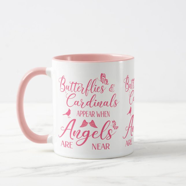 Butterflies & Cardinals Appear When Angel Are Near Mug (Left)