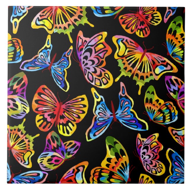 Butterflies Ceramic Tile (Front)