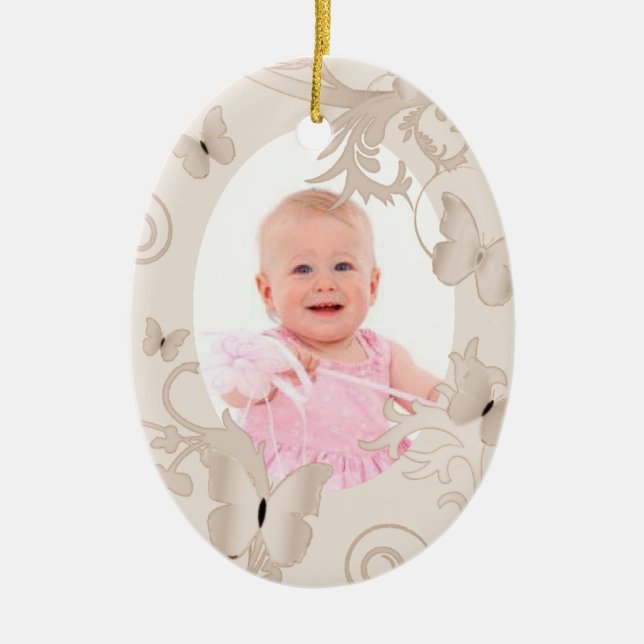 Butterflies Ceramic Tree Decoration (Front)