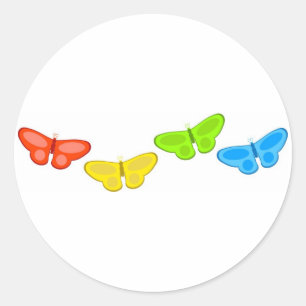 Butterflies Classic Round Sticker