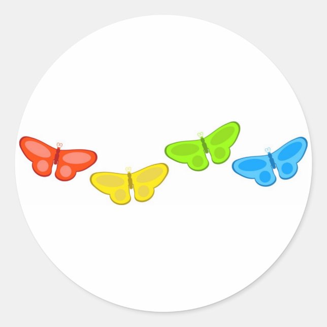 Butterflies Classic Round Sticker (Front)