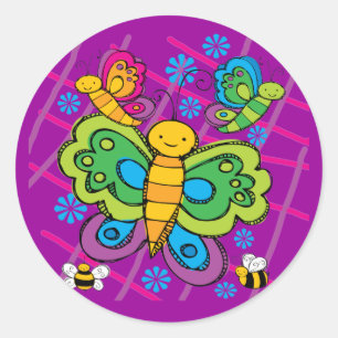 Butterflies Classic Round Sticker