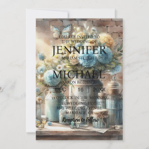 Butterflies Classic Wedding Invitations