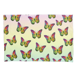 BUTTERFLIES COLORFUL ABSTRACT PILLOWCASE