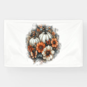 Butterflies Country Pumpkin Banner