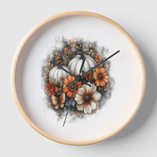 Butterflies Country Pumpkin Clock