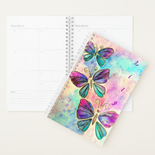 Butterflies - Customisable - Add Your Text / Name Planner
