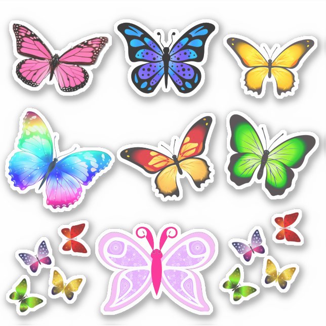 Butterflies Cut-Out Sticker Sheets (Front)