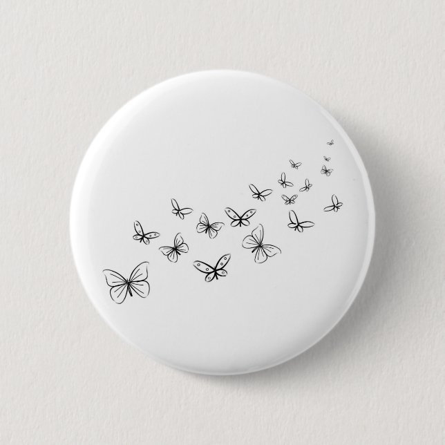 Butterflies Dancing Across the Page 6 Cm Round Badge (Front)