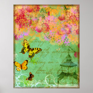 Butterflies Dancing on a Breeze Poster Print