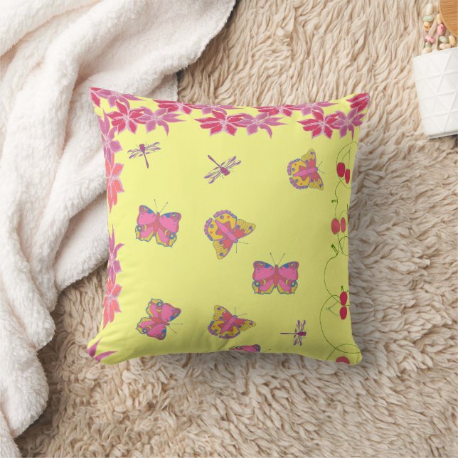 Butterflies & Dragonflies Cushion (Blanket)