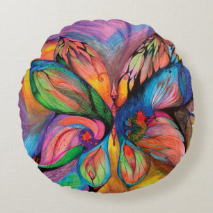 Butterflies' dream round pillow