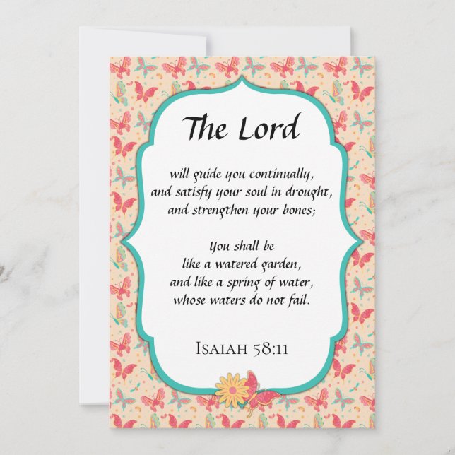 Butterflies Encouragment Friend Difficult Time (Front)