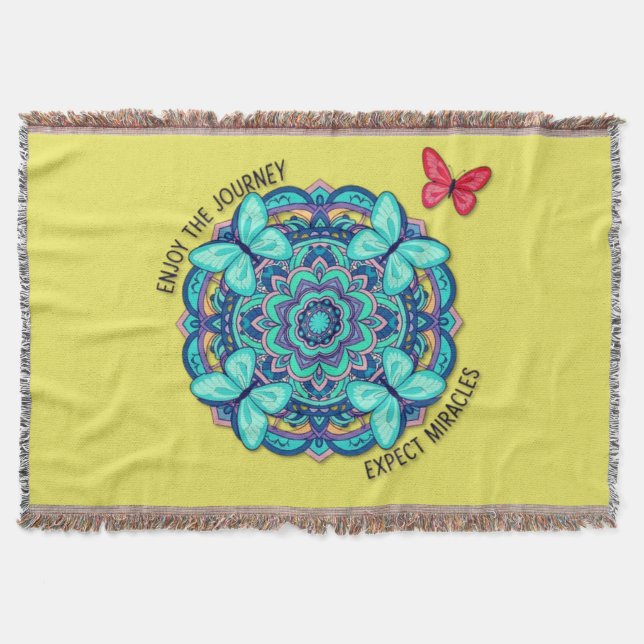 Butterflies Enjoy The Journey Throw Blanket (Front)