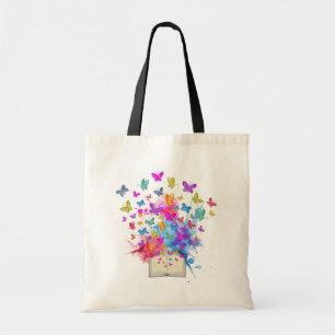 Butterflies explosion tote bag