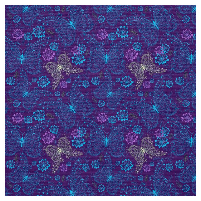Butterflies Fabric (Swatch)