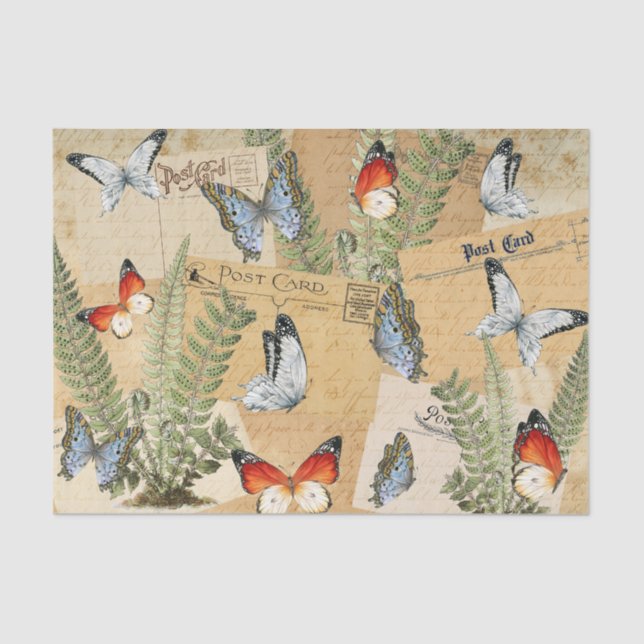 Butterflies & Ferns Tissue Paper (Front)