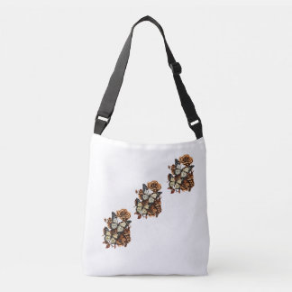 Butterflies, Flag, Roses" Crossbody Bag