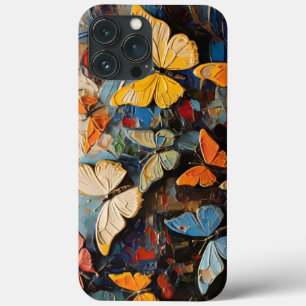 Butterflies Flies Among Vibrant Nature Painting iPhone 13 Pro Max Case