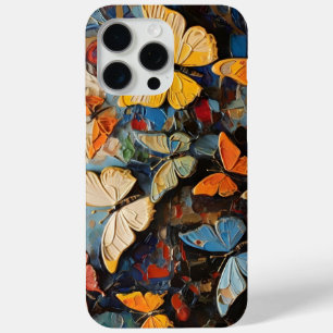 Butterflies Flies Among Vibrant Nature Painting iPhone 15 Pro Max Case