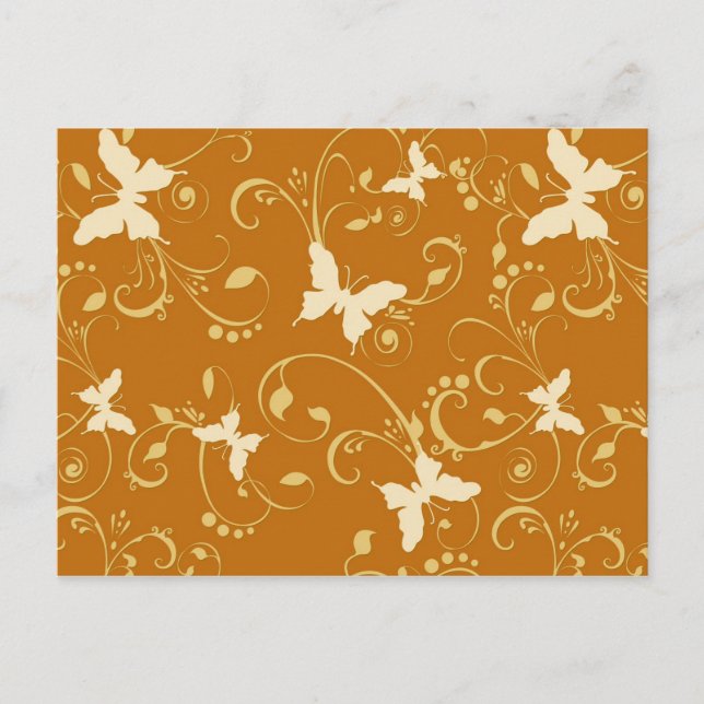 Butterflies Floral 10% Off Sale Postcard (Front)