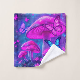 Butterflies Flowers Mushcrooms-Fiarycore Bath Towel Set