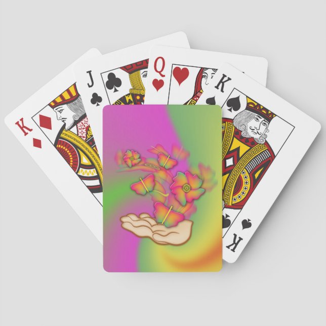 Butterflies & Flowers Playing Cards (Back)