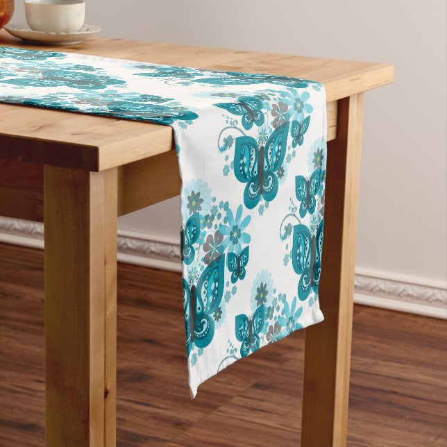 Butterflies & Flowers Table Runner (In Situ)