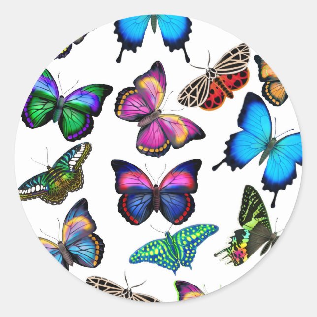 Butterflies Fluttering By Sticker (Front)