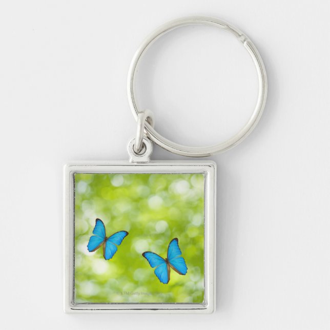 Butterflies flying, Digital Composite Key Ring (Front)
