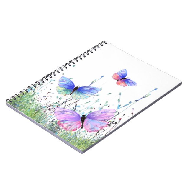 Butterflies Flying in Nature Notebook Spring (Left Side)