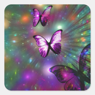 Butterflies Forever Square Sticker